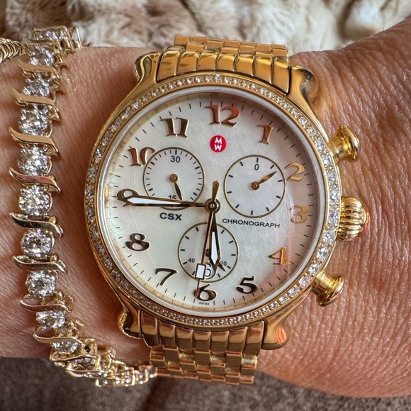 Excellent Conditions Michele CSX-36 Chronograph Diamonds Day/Date Watch - Picture 1 of 11